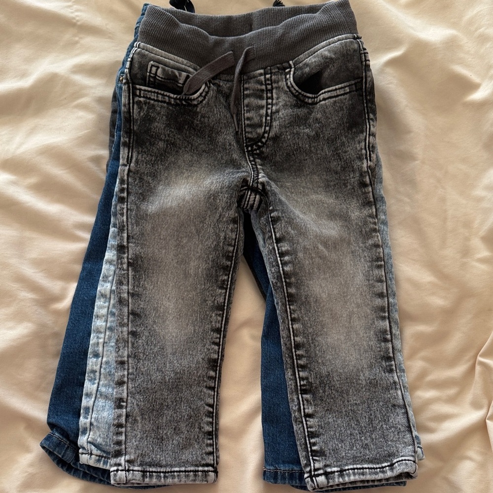 Wonder Nation Black and Blue Kids Jeans